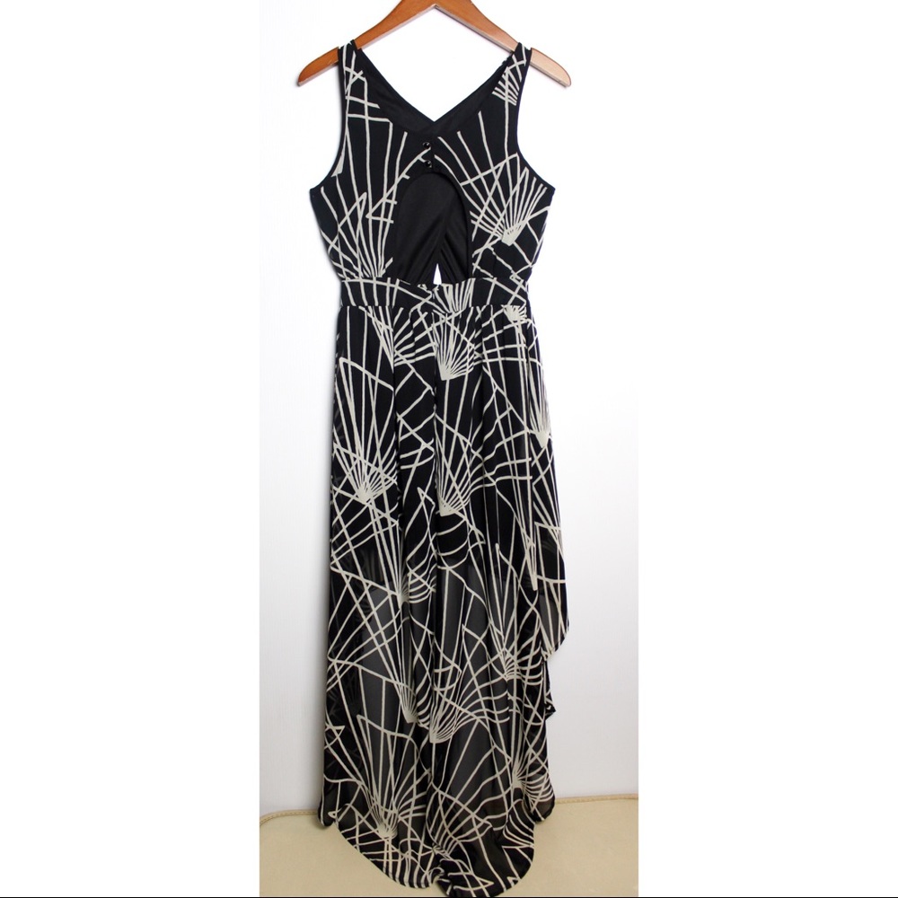 LUSH Nordstrom Chiffon High Low Criss Cross Dress - Picture 5 of 6